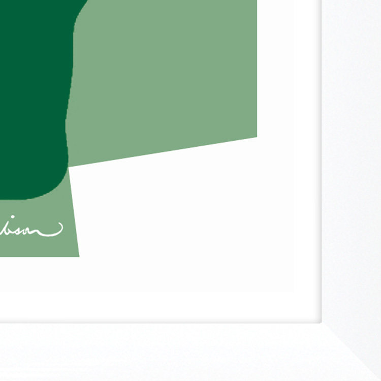 «Blocked in Green» par Dana Gibson - Peinture encadrée sur papier