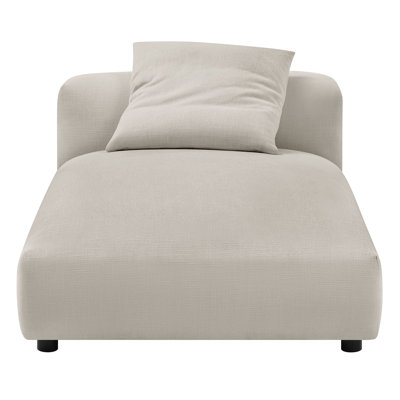 Chaise longue modulaire rembourrée en tissu Solace