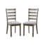 Ensemble de salle à manger rustique 7 pièces, table rectangulaire grise et 6 chaises à dossier, siège moderne en tissu