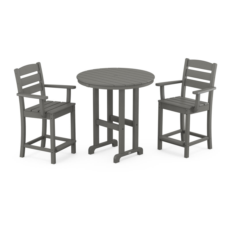 Ensemble de comptoir 3 pièces Lakeside, Gris ardoise