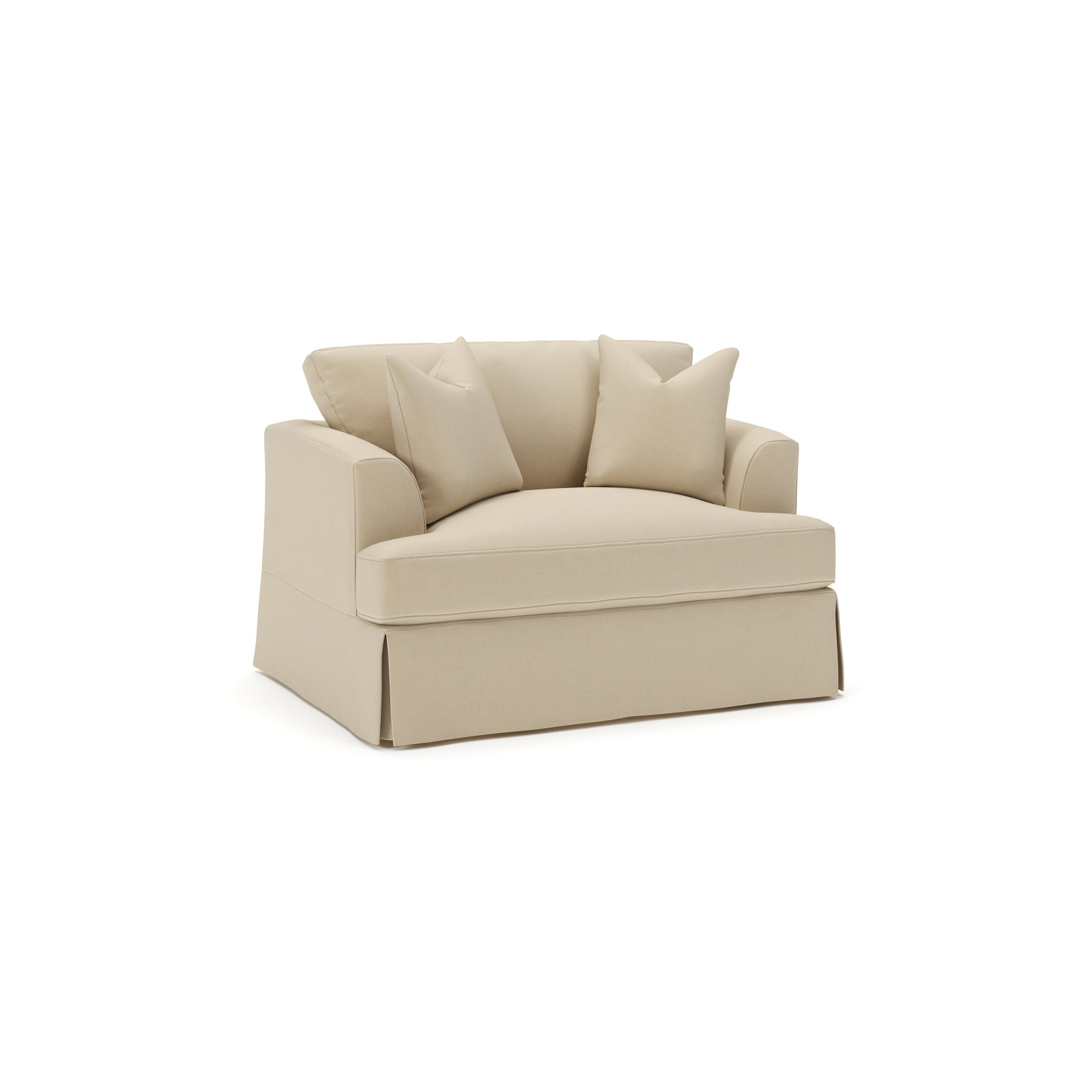 Lucia Upholstered Armchair, Bayou Stone Canvas