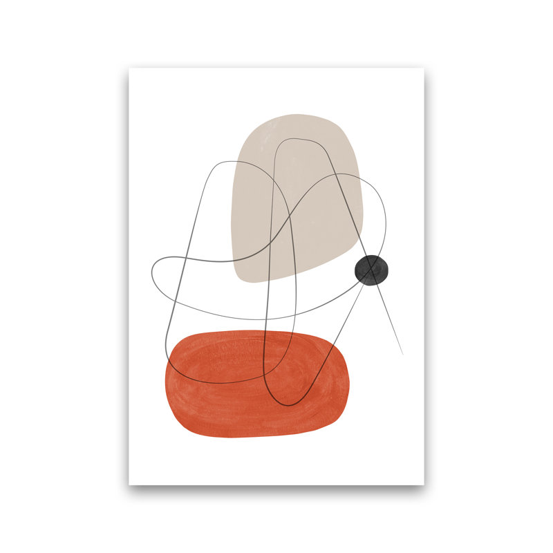 Abstraction With Grey Lines II - Print, Paper, 42cm H x 30cm W x 1cm D