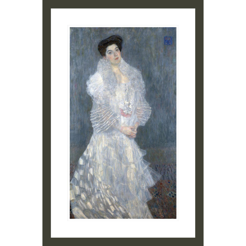 Portrait d'Hermine Gallia par Gustav Klimt, impression giclée encadrée, H 29,5 po x l 19,33 po
