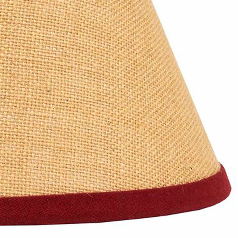10'' W Cotton Empire Lamp Shade, Red/Tan, 4.5" H x 6" W x 6" D