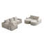 Canapé modulaire courbé en chenille avec méridienne, rembourré moderne en forme de L 4 pour le salon et la chambre à coucher, sans assemblage, coussins en éponge à haute résilience avec coussins doubles, trois coussins décoratifs-118876775