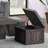 Moseberg 38" Rustic Wood Coffee Table With Storage Stools