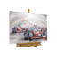 Hand -painted acrylic painting in the slipstream