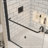 Bath Tub Pivot Shower Screen, With 1/4" Tempered Glass And Towel Bar-109553937