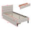 Lit plateforme tapissier simple à 2 tiroirs Florent-1242877491