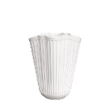 Unfold Vase, White, H: 6.5"