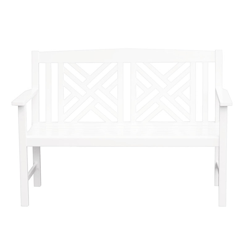 Banc de jardin en bois Frwork, Blanc