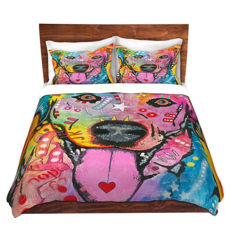Ensembles de housse de couette en microfibre DiaNoche par Dean Russo, Housse de couette pour très grand lit et 2 taies