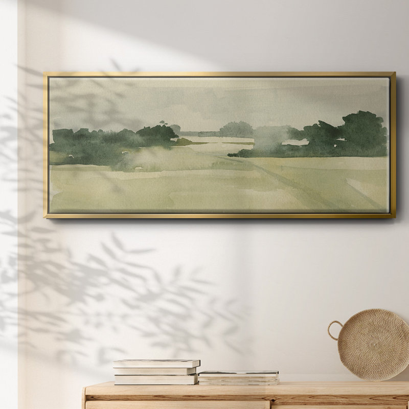 Watercolor Pasture I - Toile encadrée, H 12 po x l 30 po