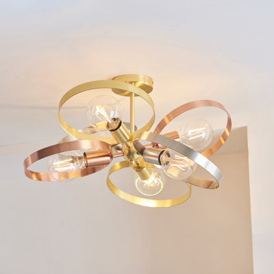 Hoop 6-Light 59cm Semi Flush Mount