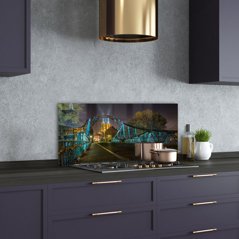 50cm W x 100cm L Glass Peel and Stick Panel