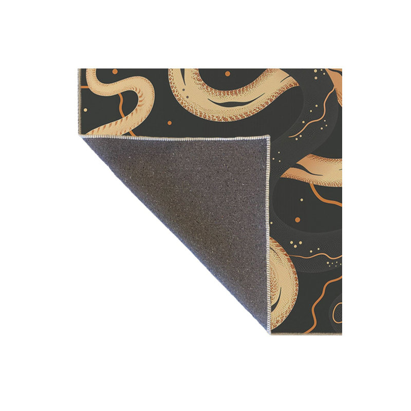 Tapis lavable à motifs Worm, Sous-tapis rectangulaire de 3 pi 3 po x 4 pi 11 po