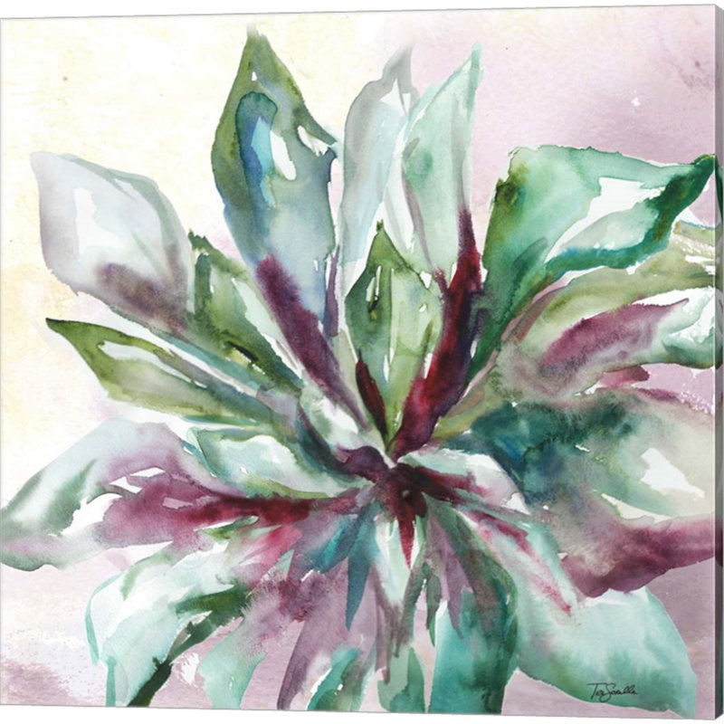 «Succulent Watercolor» par Tre Sorelle Studios, art sur toile (ensemble de 4)