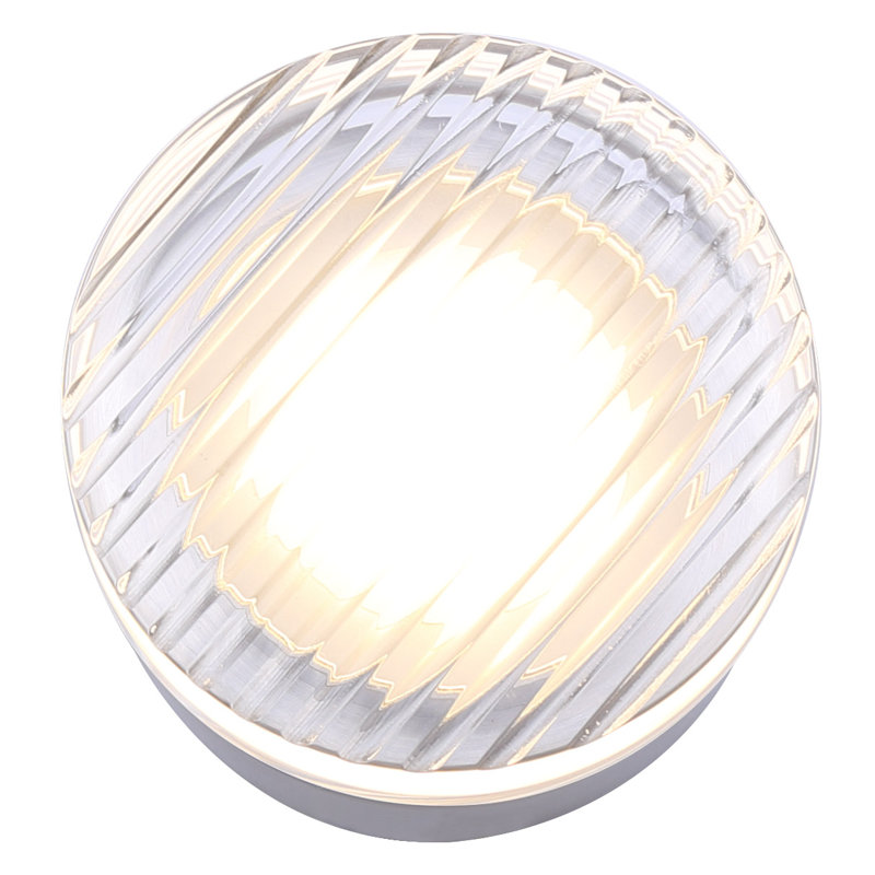 BENNI 5.375 In. 1 Light Integrated LED Wall Light With Clear Acrylic Shade, Adjustable Color Temperature, Nickel
