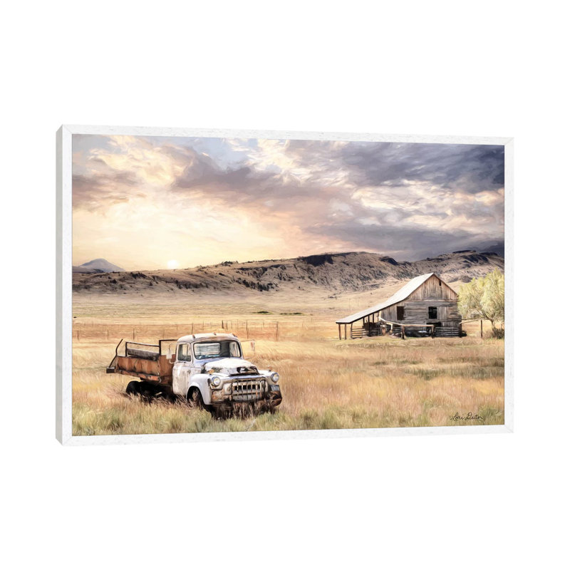 Route 160 - Light by Lori Deiter - Print on Canvas, White Framed, 66.04cm H x 101.6cm W x 3.81cm D