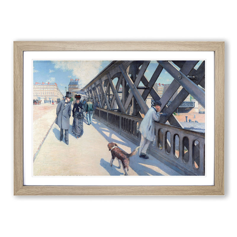 Le Pont De Leurope by Gustave Caillebotte - Picture Frame Painting, 36cm H x 48cm W x 2cm D, Oak Framed