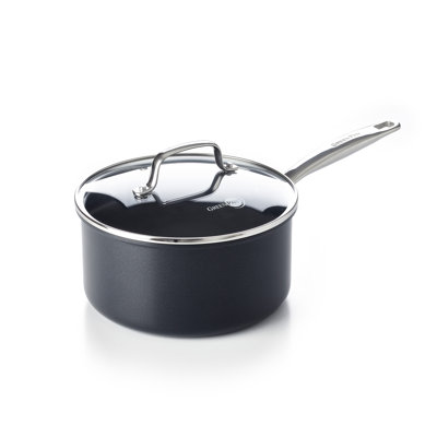 GreenPan Chatham Black Prime Midnight Healthy Ceramic Nonstick, 3qt Saucepan with Lid -  CC002670-001