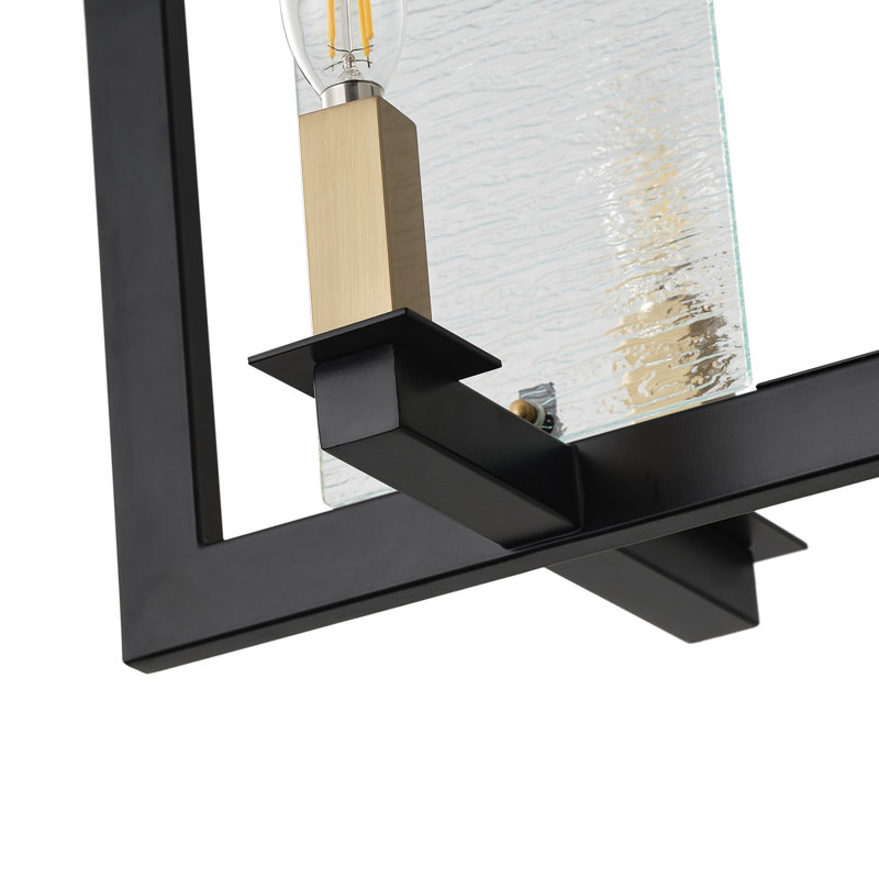 Luminaire de ferme style campagne en verre à 8 lumières à intensité variable Guadaloue