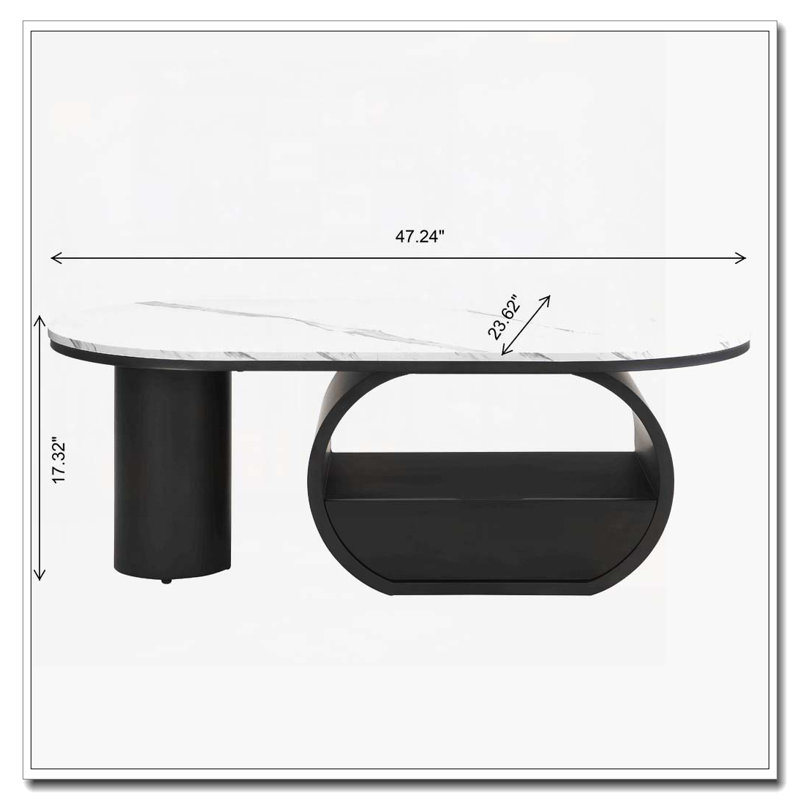 47.24'' Oval Coffee Table