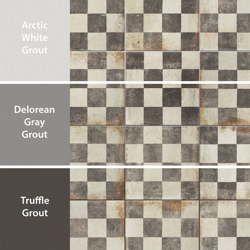 D'Anticatto 9" x 9" Porcelain Vintage Wall & Floor Tile