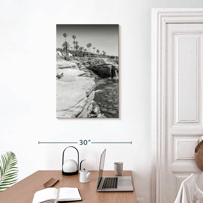 Gillard San Diego Sunset Cliffs Monochrome, 30" H x 20" W