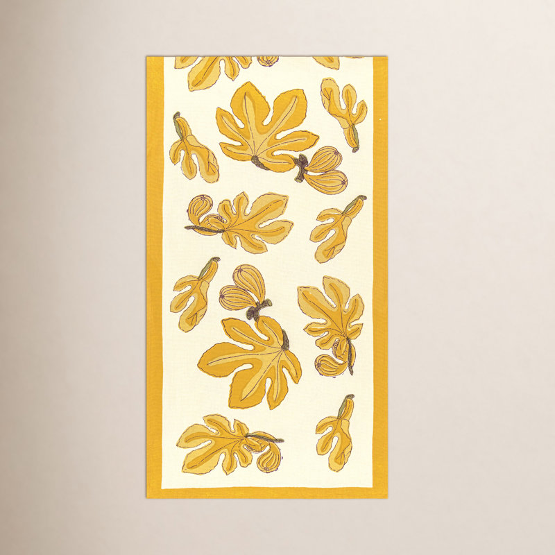 Debarata Runner - Rectangular, 90" x 16", Yellow/White