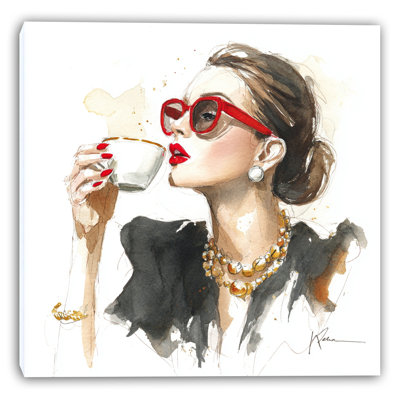 Art mural sur toile cramoisi chic