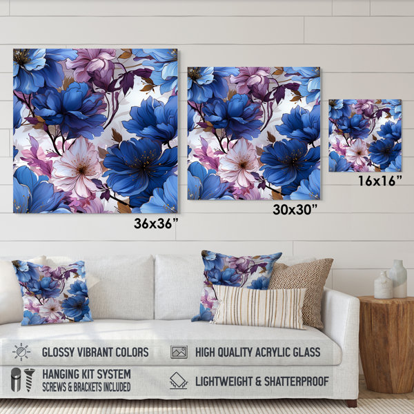 Lark Manor Fondulac - Floral Acrylic Wall Art For Living Room - Wayfair ...