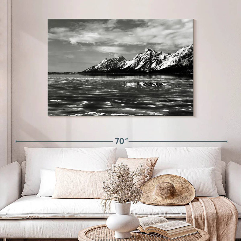 Alvord Grand Teton Lakeside Mountains, H 32 po x l 48 po