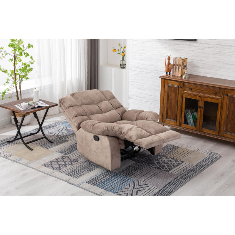 Fauteuil inclinable standard en cuir véritable avec repose-pieds Garlow