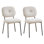 Ensemble de 2 chaises d'appoint modernes et rembourrées avec pieds en métal Modern