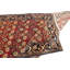 Tapis rouge semi-antique à motif floral authentique 4 pi 6 po x 6 pi 7 po