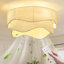 Ventilateur de plafond en cage 20 po avec abat-jour en tissu, ensemble d'éclairage et télécommande Boho