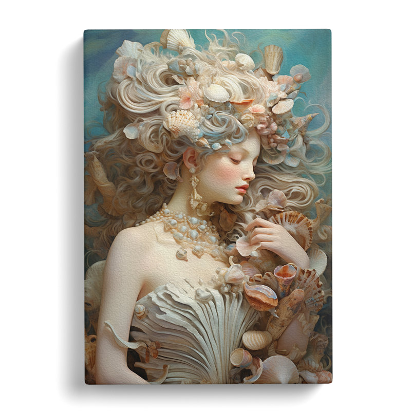Seashell Rococo - Print, 76cm H x 50cm W x 3cm D