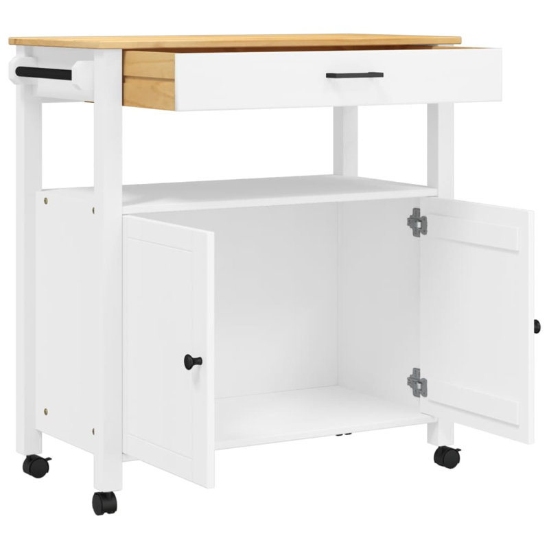 Kitchen Serving Cart, White