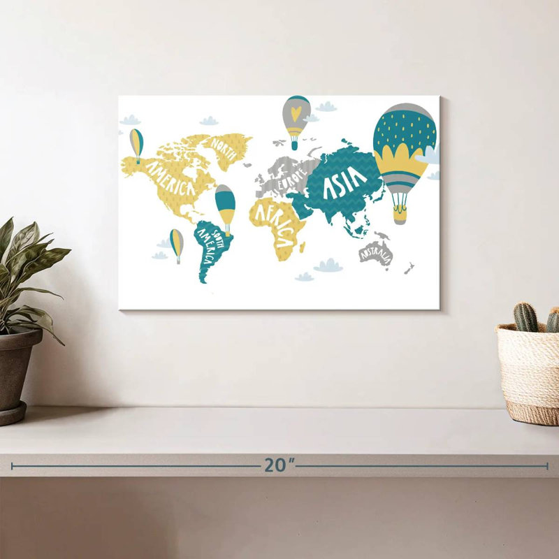 Montgolfières dans le monde entier, H 8 po x l 12 po