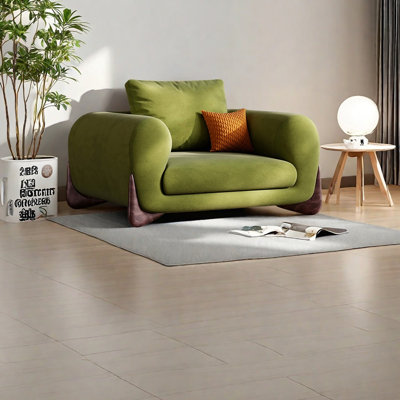 Fauteuil décontracté léger en coton et lin luxueux