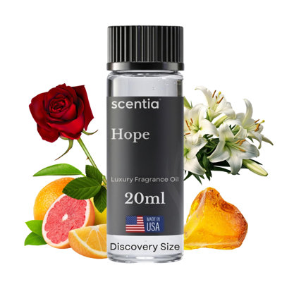 Diffuseur d'huile de rechange - Mélange d'huiles parfumées Scentia Hope Dupe, parfums de luxe pour la maison, ensembles d'huiles essentielles pour utilisateurs d'aromathérapie, humidificateurs et fabrication de bougies | 20 ml, 0,67 oz liq.
