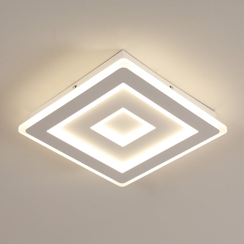 28Cm White Square Ultra Slim Acrylic LED Ceiling Light
