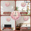 Horloge florale avec chiffres roses