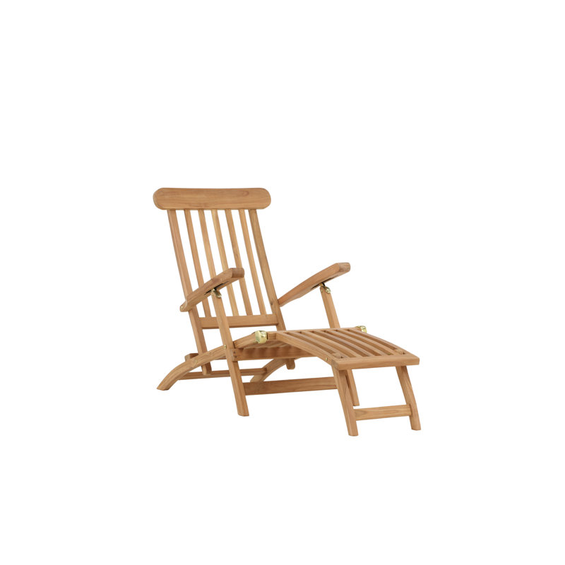 Sojitra 150 cm Long Reclining Teak Single Chaise
