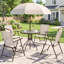 Steel Patio Dining Set Table,