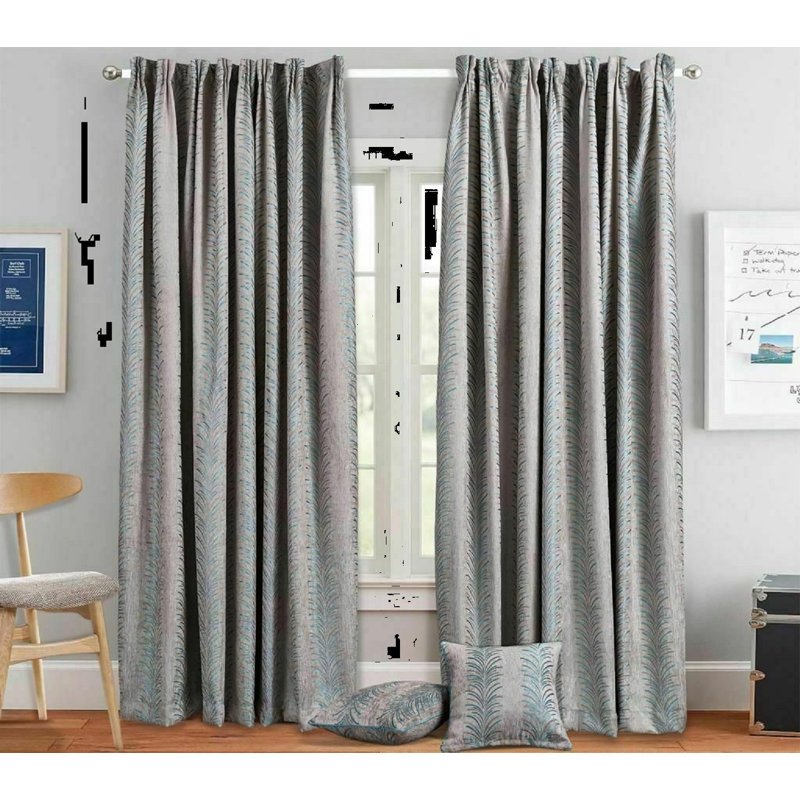 Ancalin Semi Sheer Curtain Pair, Coffee, 117cm Width x 137cm Drop