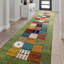 Wool Patchwork Area Rug in Green-70215404