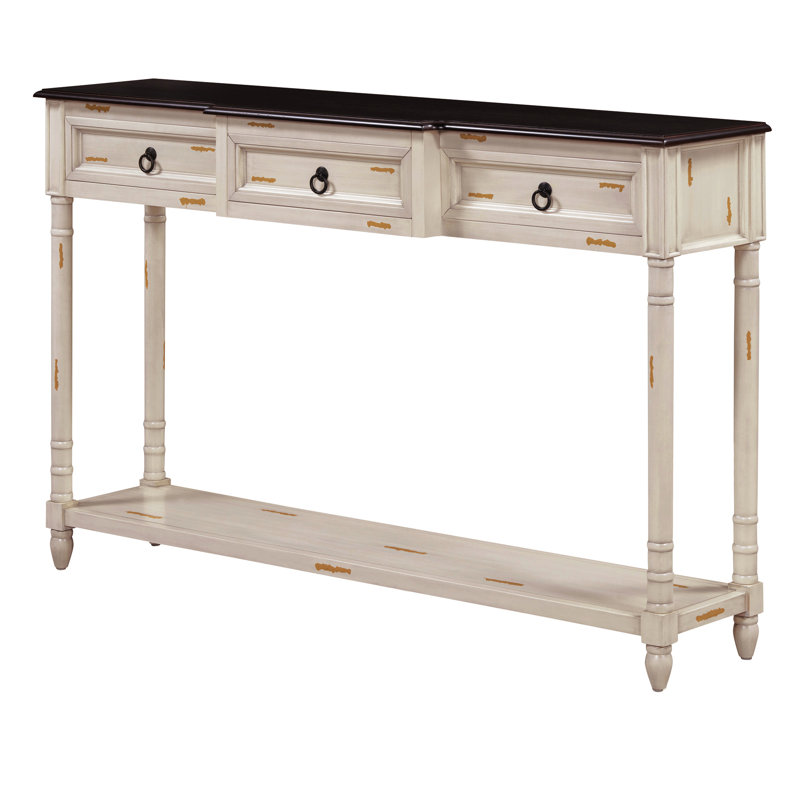 Lizabeth Console Table Sofa Table with Drawers for Entryway,Entry table,Hallway table,Hoyer table, Beige/Dark Brown