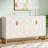 Zug White and Gold Sideboard Buffet Cabinet